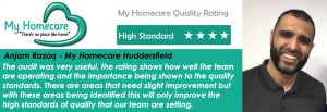 Read more about the article Huddersfield rated as working to a High Standard – My Homecare Quality Audit